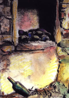 Carte postale de C. Alle. Photo colorisée.