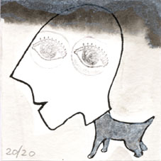 Gérard Chouissa. 8 x 8 xm. Encre sur papier