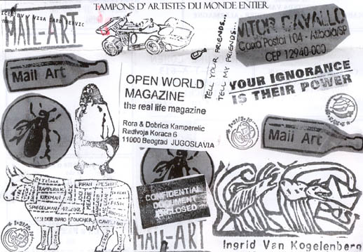 Tampons d'artiste, mail art