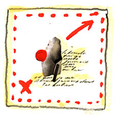 Alain Buhot, triptyque, A. Collage et aquarelle sur papier.