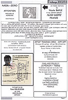 Page 2. Paco Balbuena, projets de  Valérie Rouch, timbre de  Nicole bayle